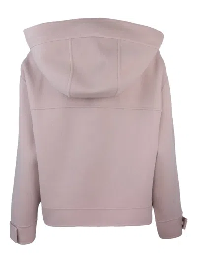 Weekend Max Mara Gary Hooded Patch-pocket Jacket In Pink