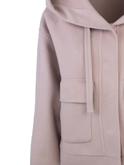 Weekend Max Mara Gary Hooded Patch-pocket Jacket In Pink