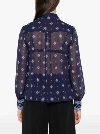 Self-portrait Patterned Chiffon Blouse
