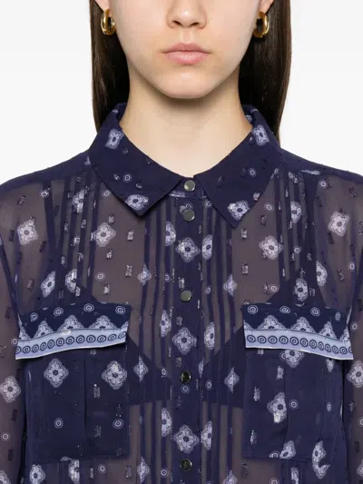 Self-portrait Patterned Chiffon Blouse
