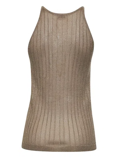 Brunello Cucinelli Sleeveless Vest In Brown