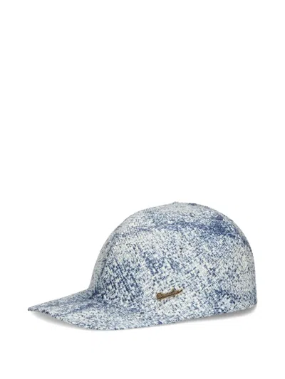 Borsalino Timothee Denim-effect Baseball Cap In Blue