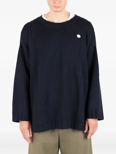 Société Anonyme Logo-patch Wide-sleeve Sweater In Black