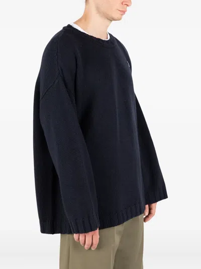 Société Anonyme Logo-patch Wide-sleeve Sweater In Black