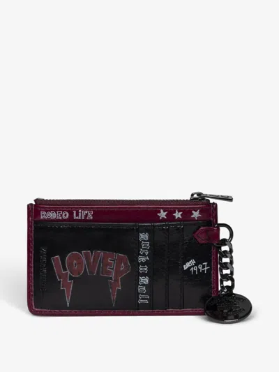 Zadig & Voltaire Sunny Card Punk Wallet In Black