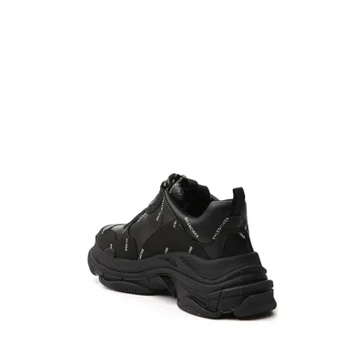 Balenciaga Chunky Black Sneakers With Logo Detail And Robust Sole In Black
