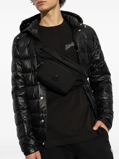 Moncler Rounded Black Belt Bag With Minimalist Design
