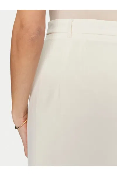 Simona Corsellini Multicolor Midi Skirt With Front Slit In White