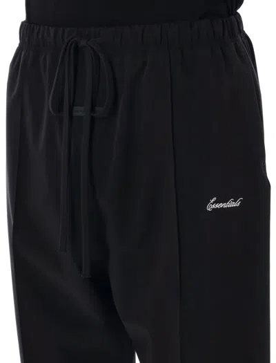 Fear Of God Relaxed Fit Nylon Track Pants With Adjustable Waistband In Black