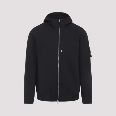 Stone Island Soft Shell Jacket In Black