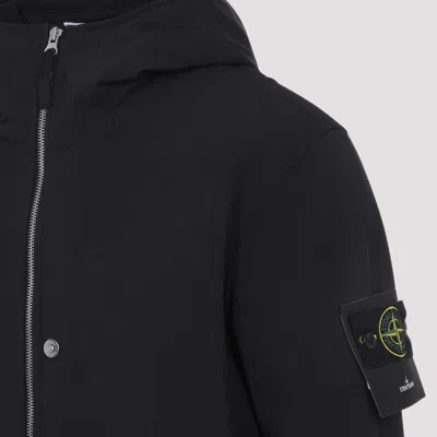 Stone Island Soft Shell Jacket In Black