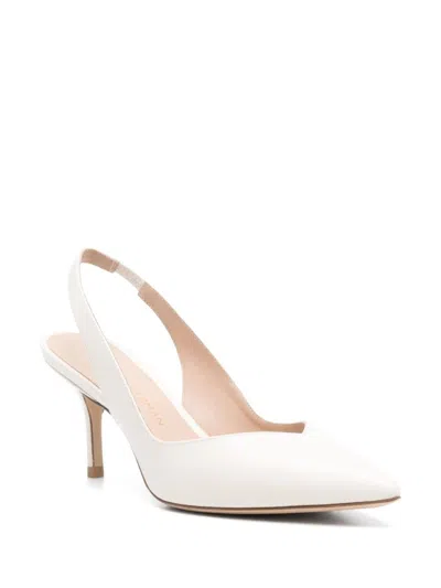 Stuart Weitzman Pointed Toe Slingback Heels With Delicate Strap
