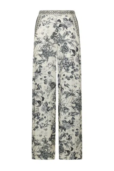 Simona Corsellini Wide-leg Trousers With Floral Print