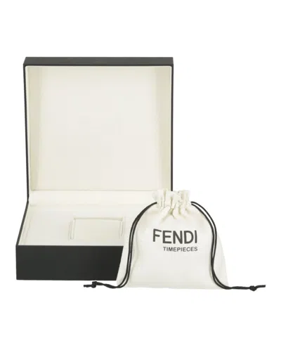 Fendi Diamond-embellished Watch With Green Malachite Dial