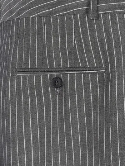 Hed Mayner Wide-leg Trousers In Virgin Wool And Mohair Blend In Gray