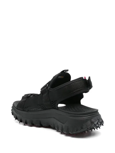 Moncler Rugged Black Sandals With Adjustable Straps For Secure Fit