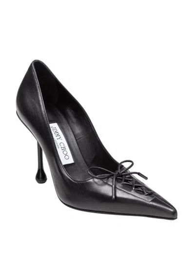 Jimmy Choo Scarlett 95 Pumps With Pointed Toe And Square Cut Design In Black