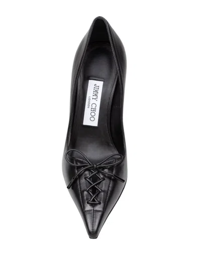 Jimmy Choo Scarlett 95 Pumps With Pointed Toe And Square Cut Design In Black