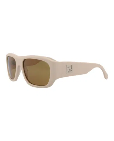 Fendi Square-frame Acetate Sunglasses With Saddle Nose Bridge