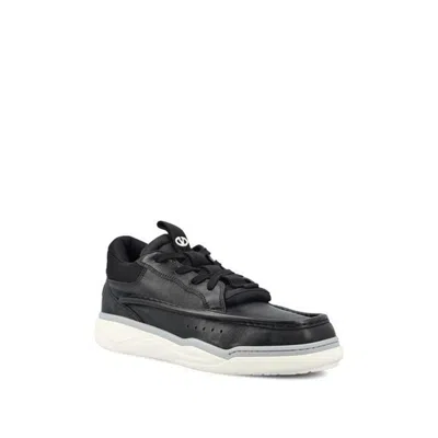 Valentino Garavani Hybrid Rainboot Leather Sneakers With Signature Branding