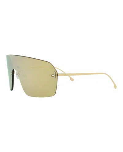 Fendi Shield-frame Metal Sunglasses With Bold Design