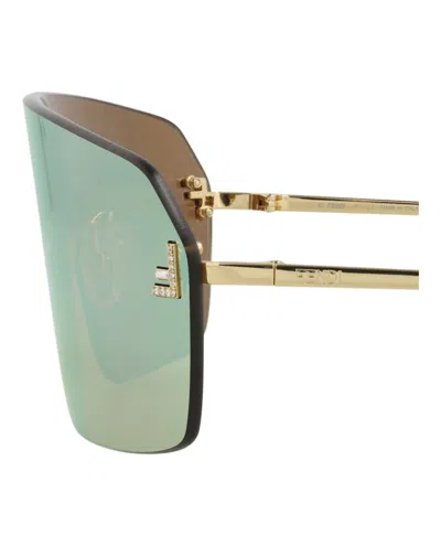 Fendi Shield-frame Metal Sunglasses With Bold Design