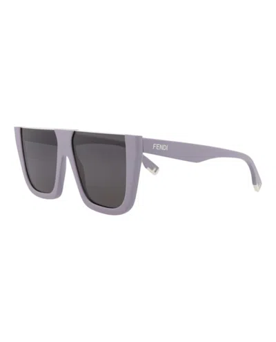 Fendi Bold Shield-frame Acetate Sunglasses With Saddle Nose Bridge
