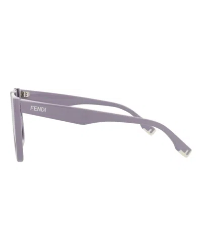 Fendi Bold Shield-frame Acetate Sunglasses With Saddle Nose Bridge