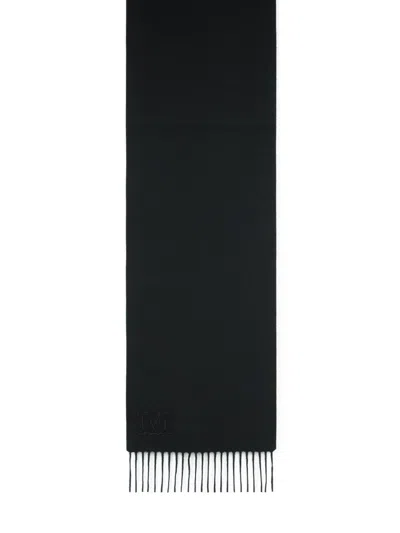 Max Mara Navy Wsdalia Scarf In Black