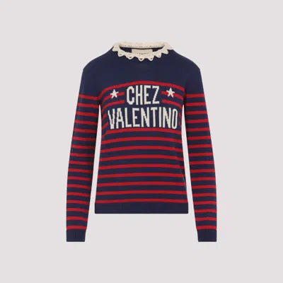 Valentino Knitwear Sweater Asymmetric Neck Design