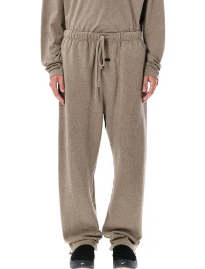 Fear Of God Relaxed Fit Sweatpants With Drawstring Cuffs And Logo Detail In Brown