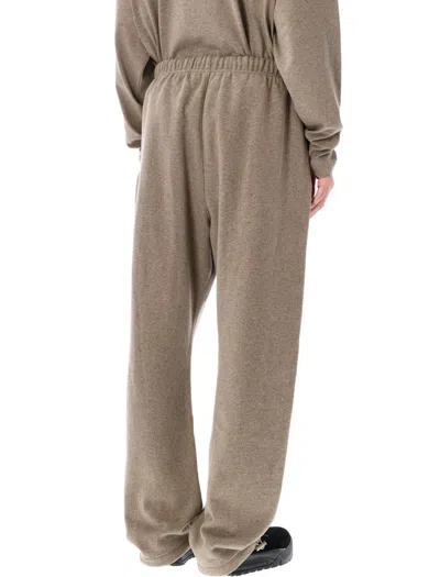 Fear Of God Relaxed Fit Sweatpants With Drawstring Cuffs And Logo Detail In Brown