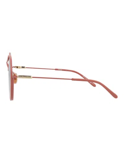 Chloé Round-frame Metal Sunglasses With Adjustable Nose Pads