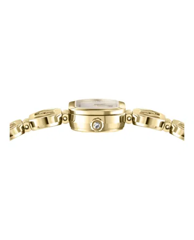 Fendi O'lock Diamond Watch With 14.8x28.3mm Gold Case