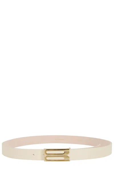 Victoria Beckham Ivory Regular Frame Belt In Neutral