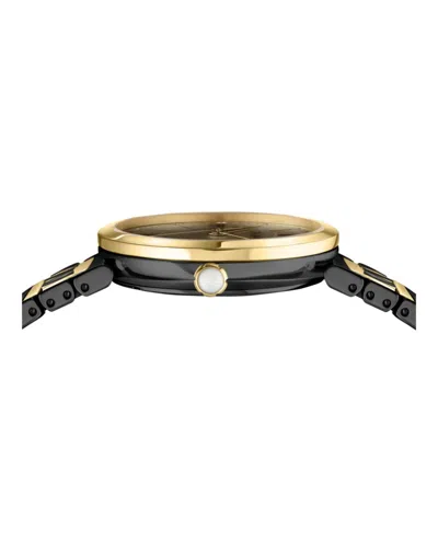 Fendi Two-tone Diamond-embellished Swiss Watch With Folding Clasp In Metallic