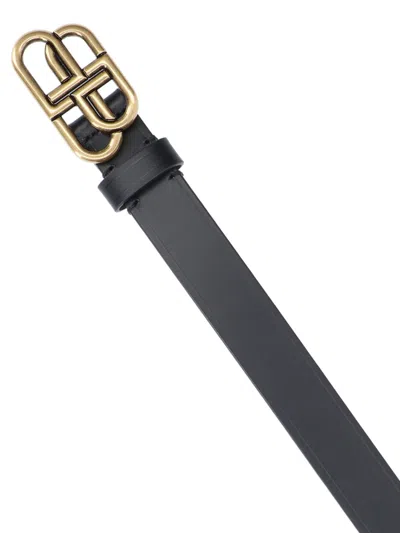 Balenciaga "bb" Thin Belt Black