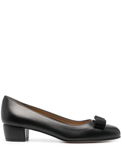 Ferragamo 40mm Ballerina Shoes In Black