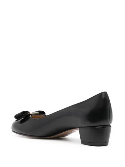 Ferragamo 40mm Ballerina Shoes In Black