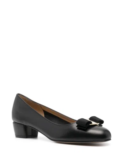 Ferragamo 40mm Ballerina Shoes In Black