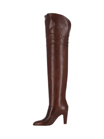 Chloé "eve" Pump Boots Brown