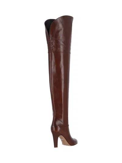 Chloé "eve" Pump Boots Brown