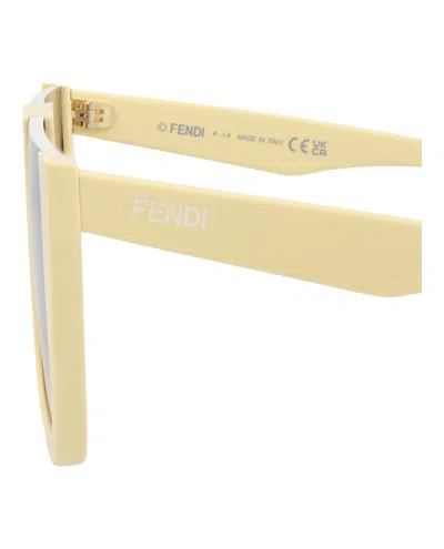 Fendi Shield-frame Acetate Sunglasses With Saddle Nose Bridge