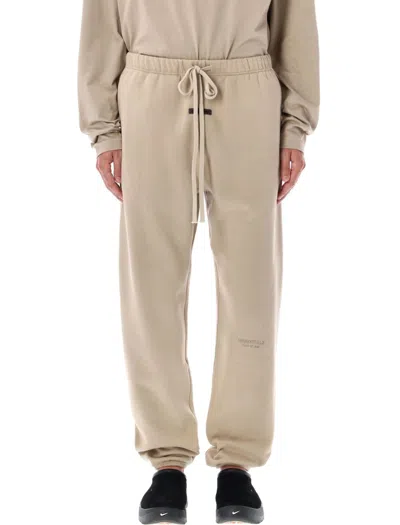 Fear Of God Vintage Core Fleece Sweatpants With Elastic Cuffs And In-seam Pockets In Neutral