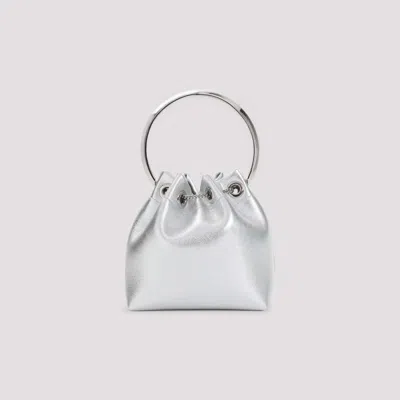 Jimmy Choo Drawstring Design Metallic Handbag With Circular Handle