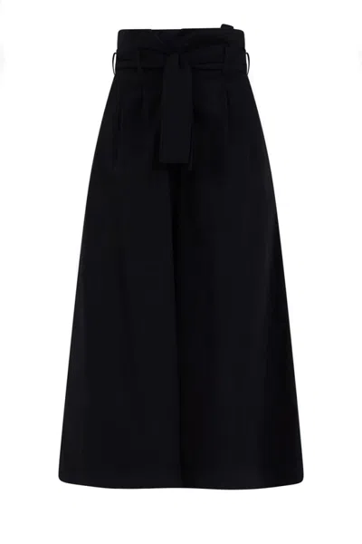 Simona Corsellini Wide-leg Trousers With High Waist In Black
