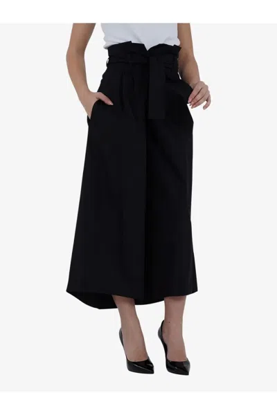 Simona Corsellini Wide-leg Trousers With High Waist In Black