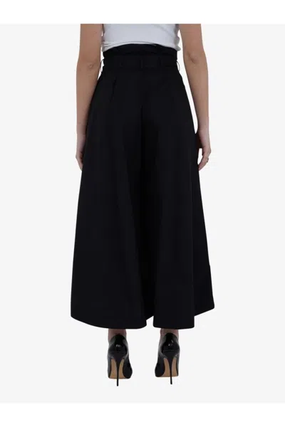 Simona Corsellini Wide-leg Trousers With High Waist In Black