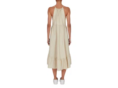 Armani Exchange Fluid Midi Dress With Halterneck In Neutral