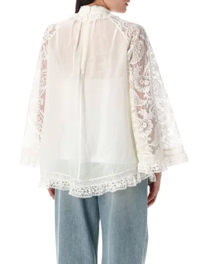 Zimmermann Ascension Lace Detail Tunic In White